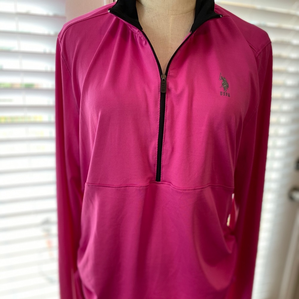 U S POLO ASSN Active Pink Top XL